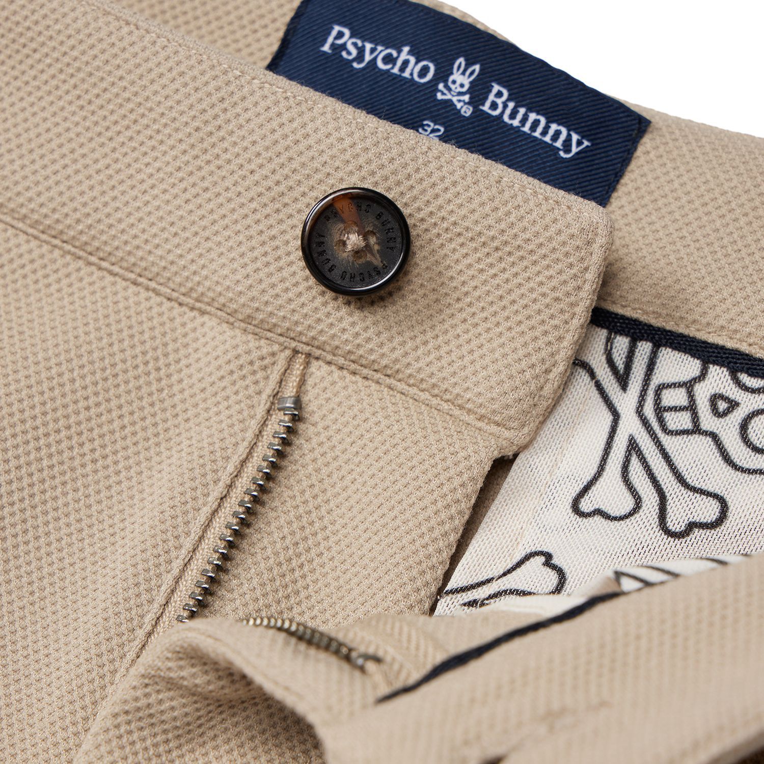 Psycho Bunny BT Shiro Knit Honeycomb Short, Color: 074-STONE, Size: 1X