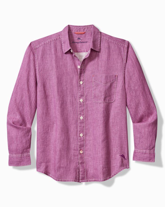 Tommy Bahama  LS Sea Glass  Breezer Linen Shirt, Color: Island Bouquet, Size: 1X