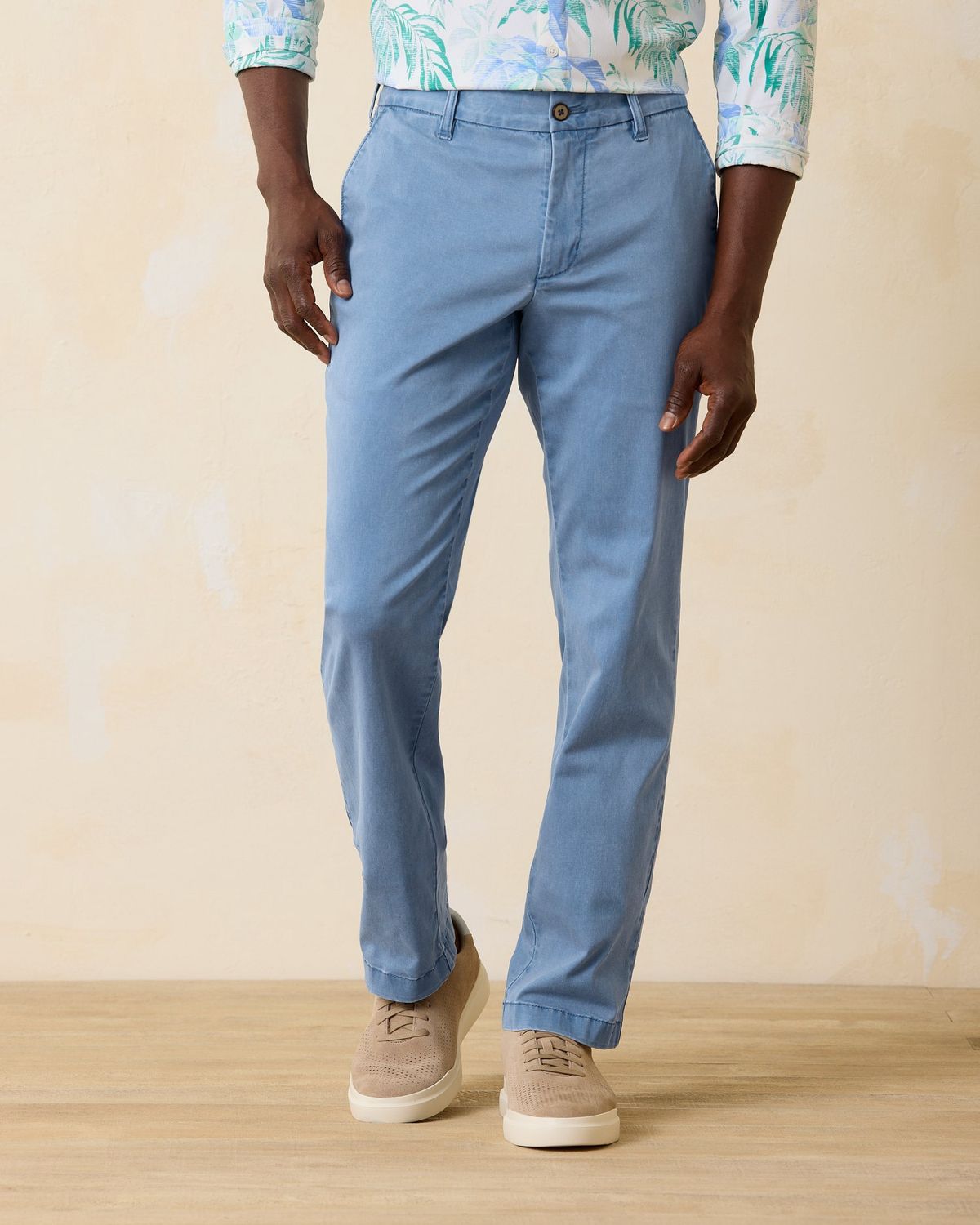 Tommy Bahama Boracay Flat Front Stretch Chino Pant, Color: PORT SIDE BLUE, Size: 44