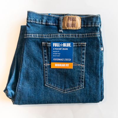 Full Blue 5 Pocket Regular Fit Denim Jeans