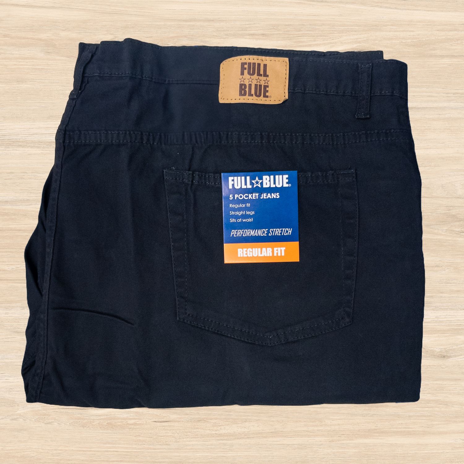Full Blue 5 Pockets Performance Stretch Pants, Color: Black, Size: 60-30, Season: 2504