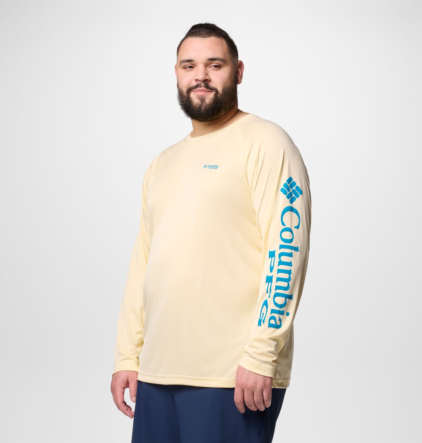 Columbia Terminal Tackle™ LS Shirt, Color: Lemon Wash + Blue, Size: 3X, Season: 2504