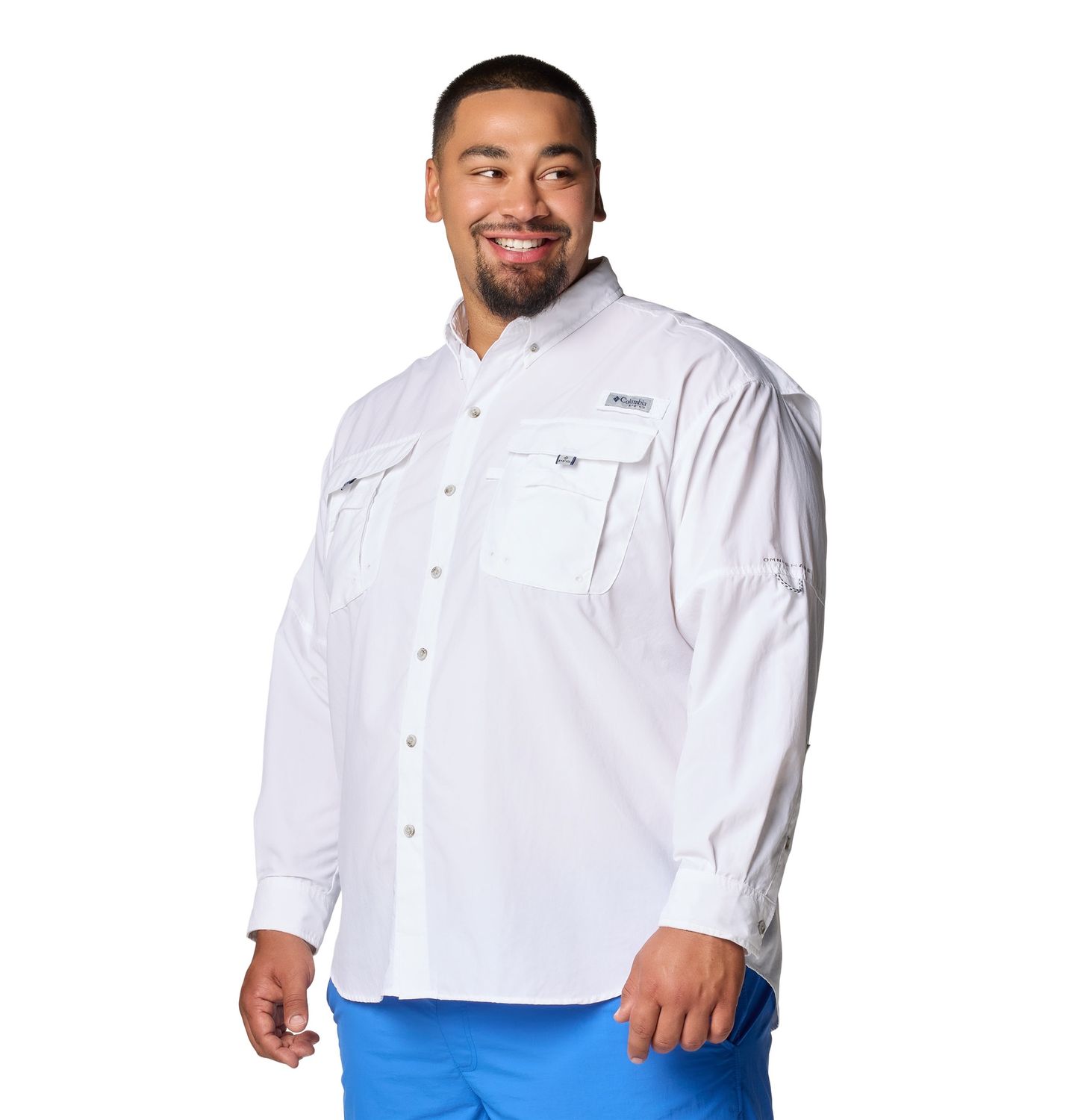 Columbia Bahama™ II LS Shirt, Color: White, Size: 2X, Season: 2504