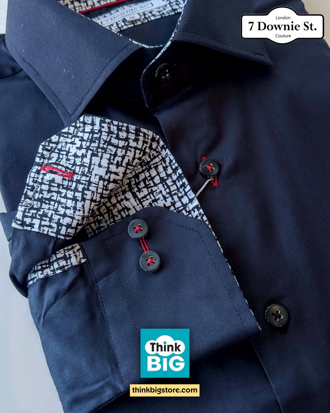 7 Downie St. Classique Solids LS Fashion Shirt, Color: Black, Size: 1X, Season: 2505