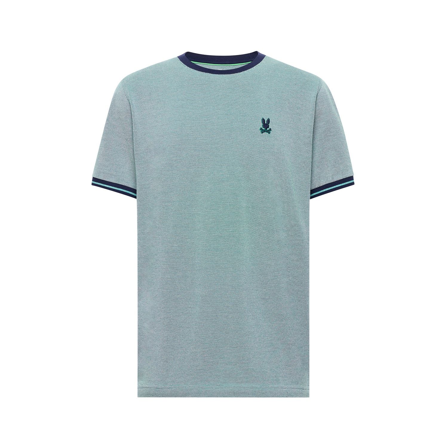 Psycho Bunny BT Quinton Textured Pique SS Tee, Color: GREEN COMBO, Size: 6X, Season: 2506