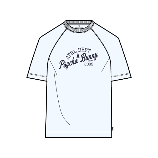 Psycho Bunny Matteo Raglan Graphic Tee-100 white