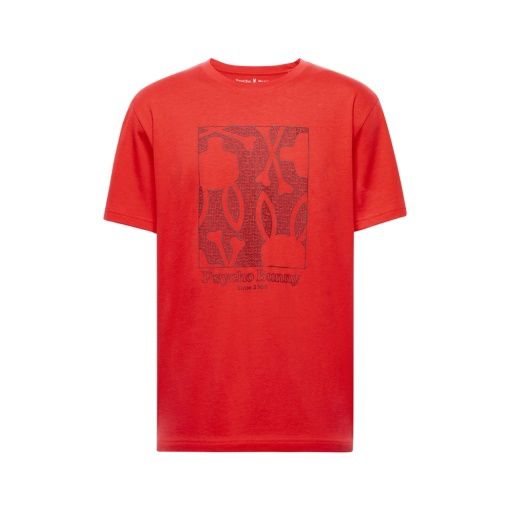 Psycho Bunny Glenn Graphic T-Shirt, Color: Bittersweet Red, Season: 2507, Size: 6X