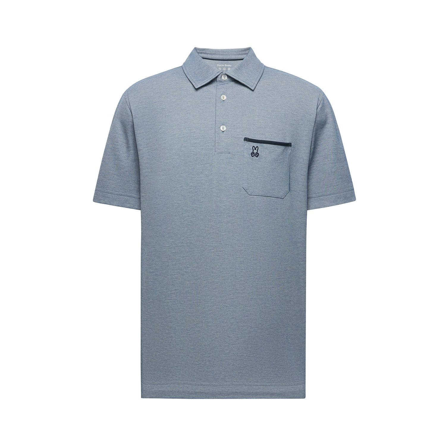 Psycho Bunny Hadley Performance Pique Polo, Color: 400 Blue, Season: 2507, Size: 6X