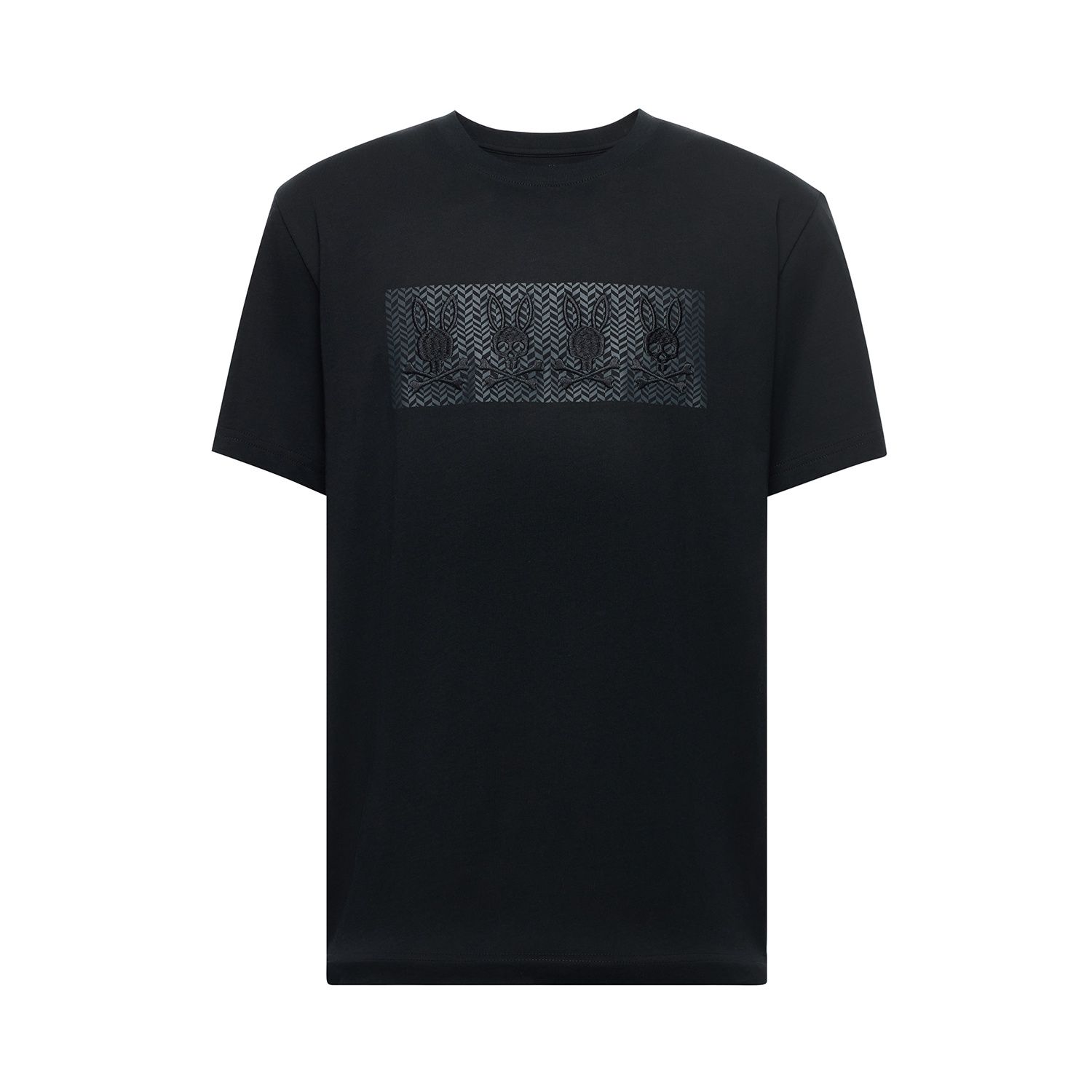 Psycho Bunny Costello Graphic Tee, Color: Black, Season: 2508, Size: 6X