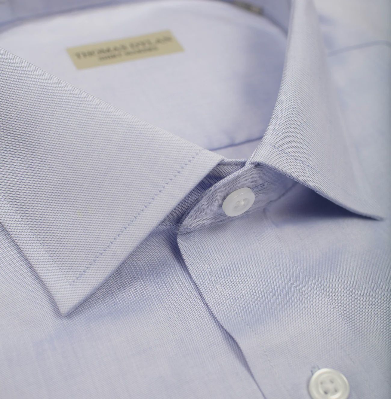 Thomas Dylan Blue BD Collar LS Performance Dress Shirt, Color: Blue, Season: 2509, Size: 1X - 18