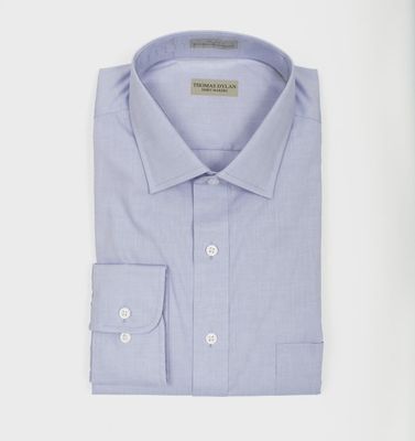 Thomas Dylan Blue BD Collar LS Performance Dress Shirt
