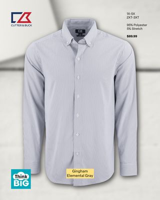 CB Skyline Epic Confidence Recycled Pinstripe  B&amp;T LS Dress Shirt EGWH