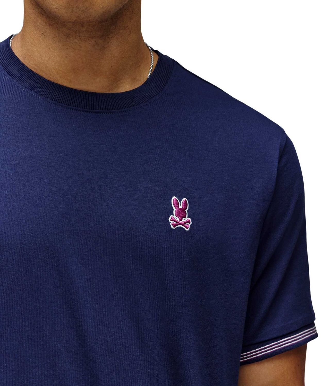 Psycho Bunny Hart Fashion Tee, Color: 402 Evening Blue, Size: 1X