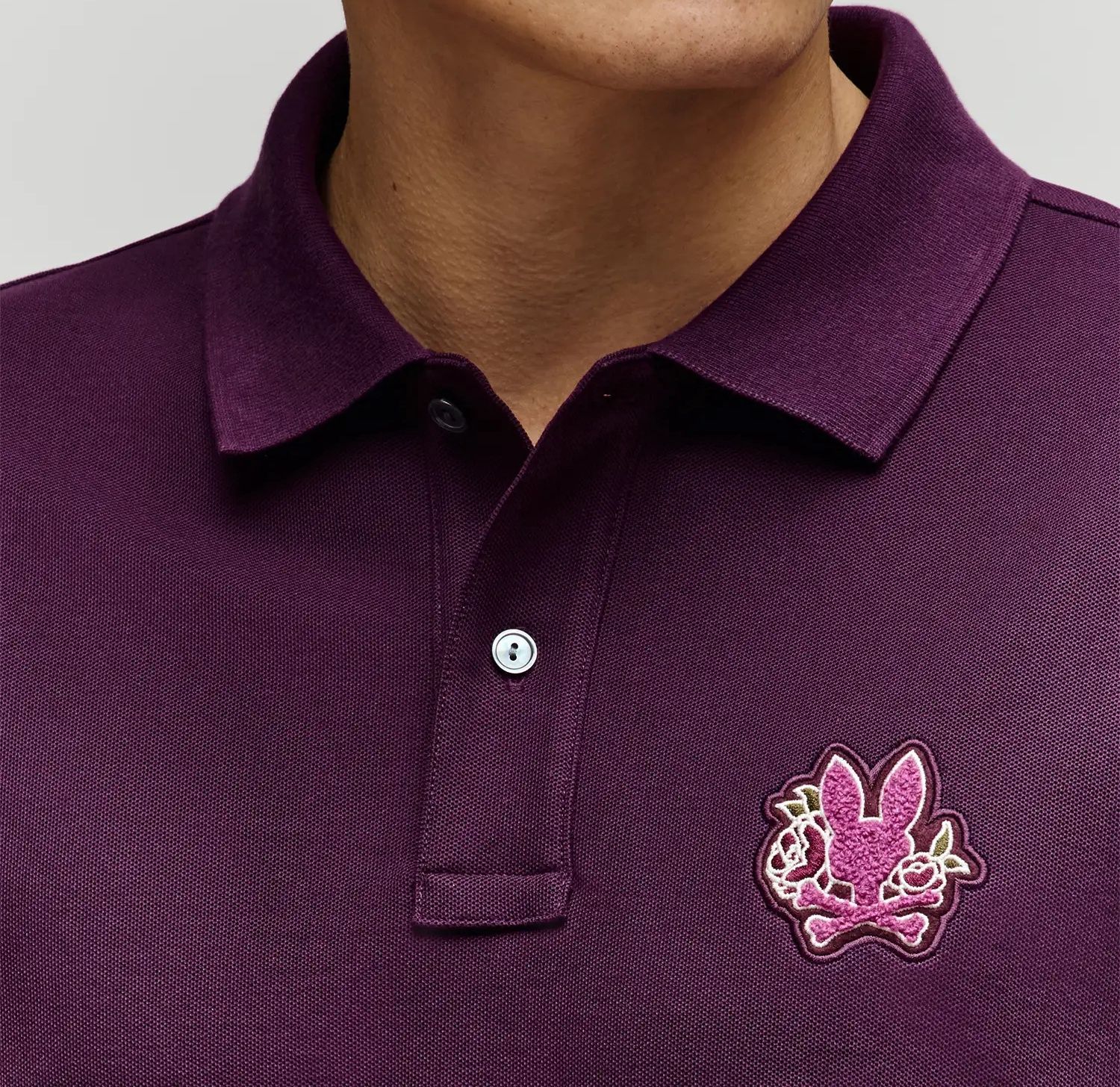 Psycho Bunny Auguste Pique Polo, Color: 572 Potent Purple, Size: 1X