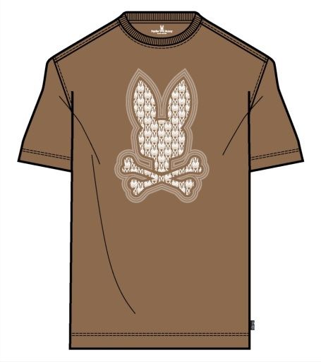 Psycho Bunny Big Johnny Graphic Tee, Color: 201 Toasted Coconut, Size: 6X