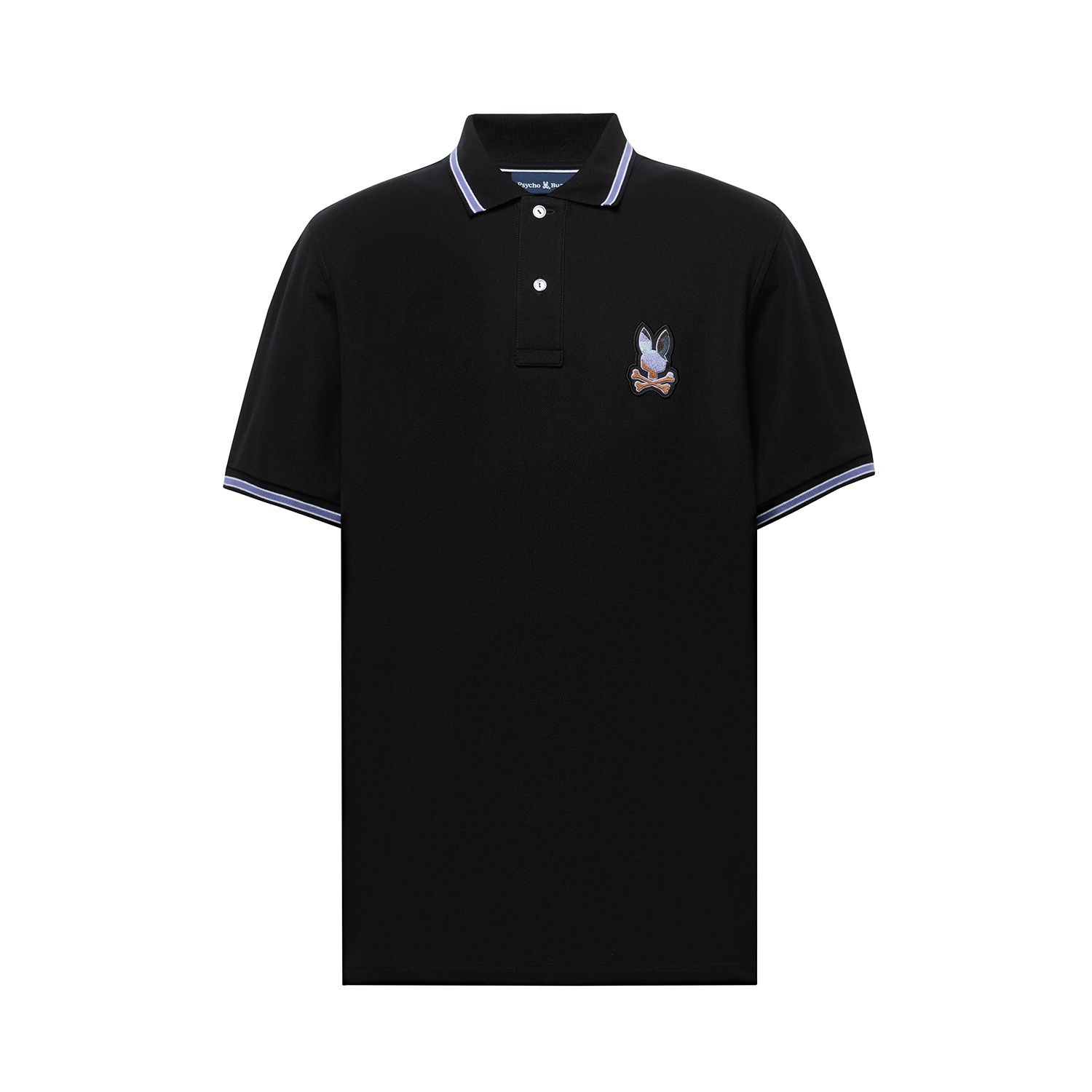 Psycho Bunny BT Dante Pique Polo SS, Color: Black, Size: 6X