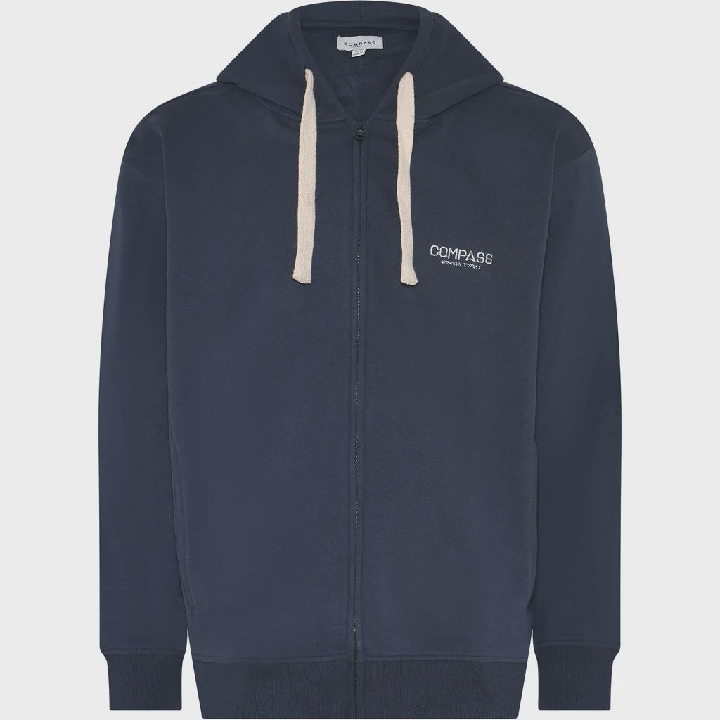 Compass Classics Sauze Zip Hoodie, Color: Navy Blue, Size: 2X