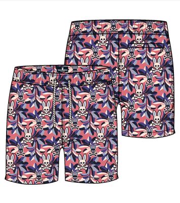 Psycho Bunny Florian All Over Print Swim Trunk