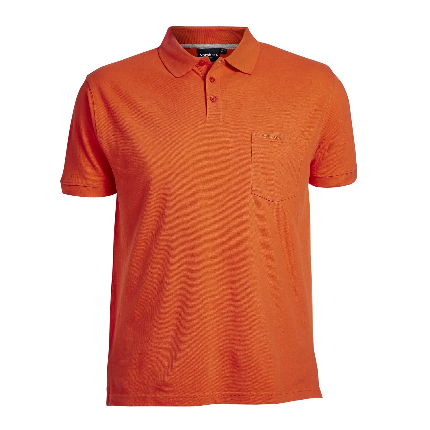 NºRTH Latitude Elementals Pocket Pique SS Polo, Color: 0200 Orange, Size: 2X