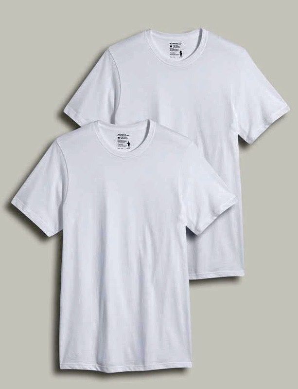 Jockey® Big Man Classic Crew Neck T-shirt, Color: 100 WHT, Size: 2X