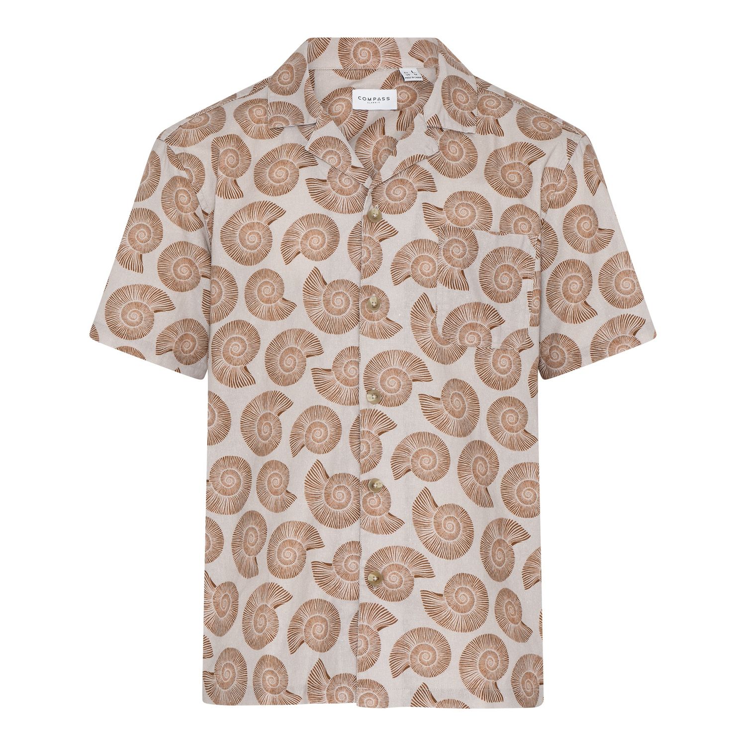 Compass Campione SS Linen Shirt, Color: Camel, Season: 2505 US, Size: 2X