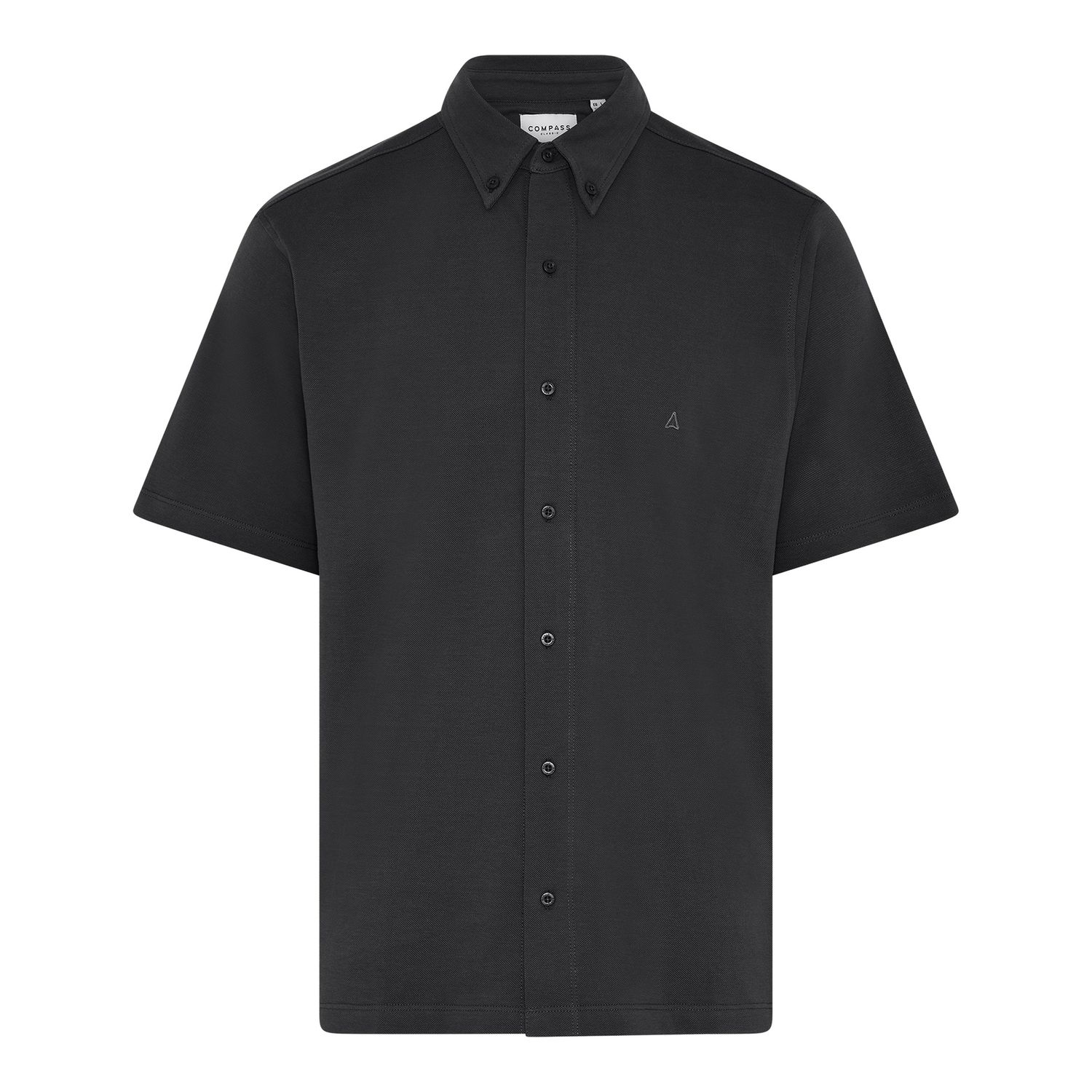 Compass Classics Bologna Pique Stretch SS Shirts, Color: Black, Season: 2508, Size: 2X