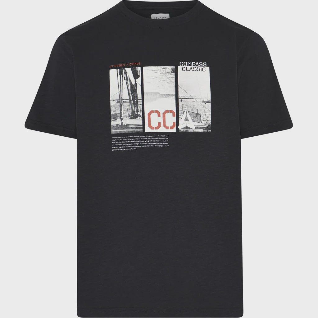 Compass Classics Legno Graphic Tee, Colour: Black, Size: 2X