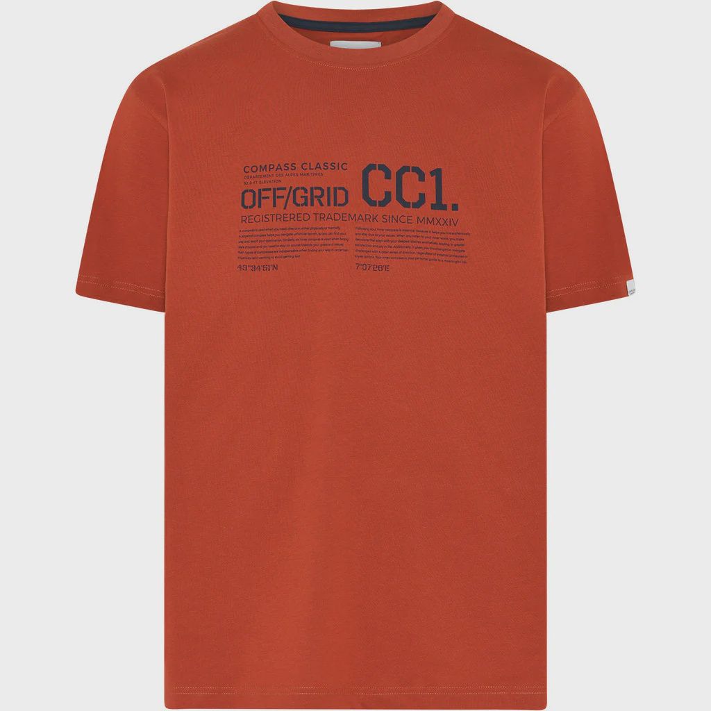 Compass Classics OffGrid CC1 SS T-Shirt, Color: Dark Brick, Size: 2X