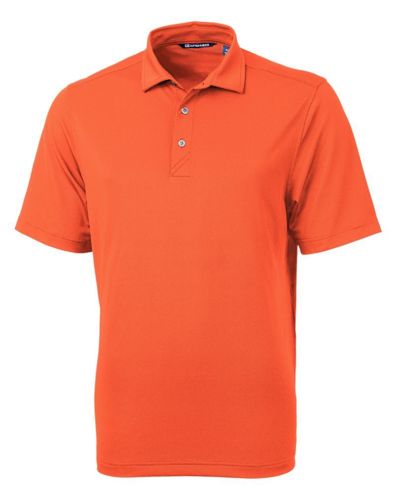 CB Virtue Eco Pique Recycled B&amp;T SS Polo CLO, Color: Orange, Size: 1X