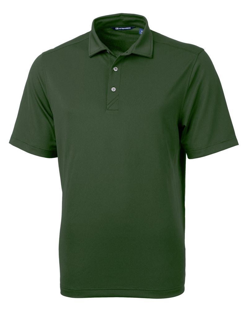 CB Virtue Eco Pique Recycled B&amp;T SS Polo HT, Color: Hunter Green, Size: 1X