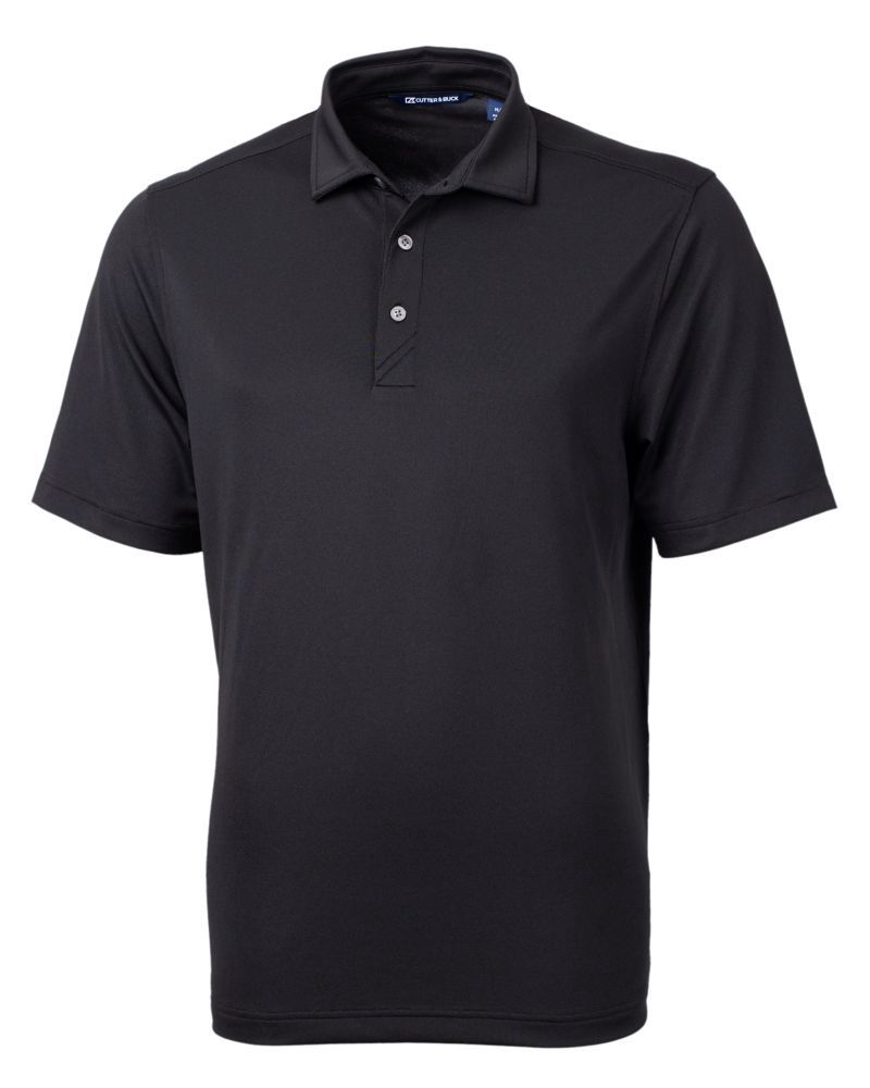 CB Virtue Eco Pique Recycled B&amp;T SS Polo BL, Color: Black, Size: 1X