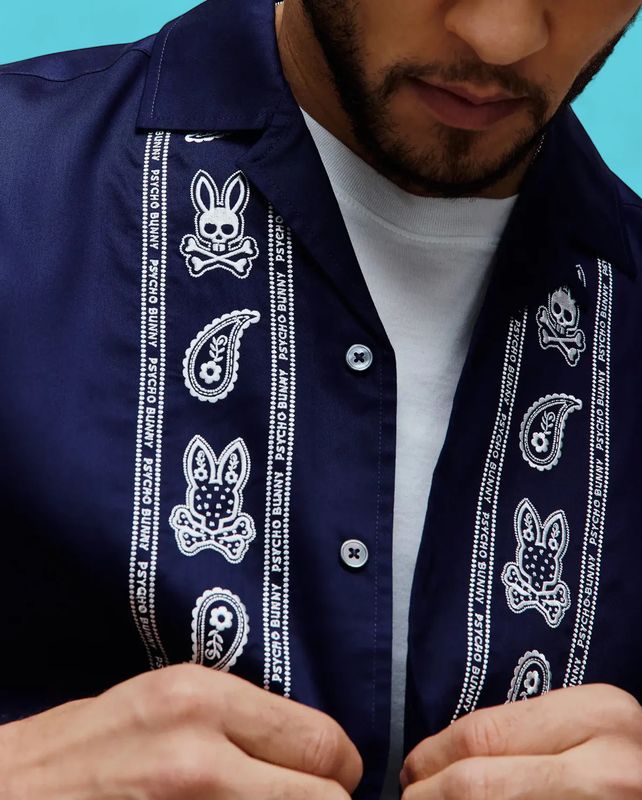 Psycho Bunny Luke Tencel Border SS Shirt