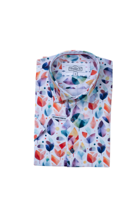 7 Downie St, Broken Leafs SS Stretch Shirt