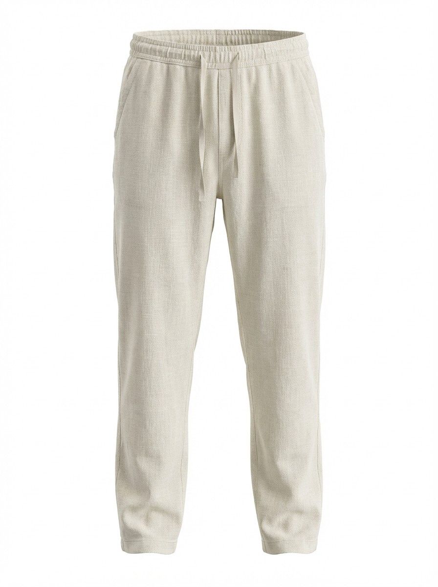 Athletes Collective Nantes Linen Weaved Stretch Pants, Color: 110 Offwhite, Size: 2X