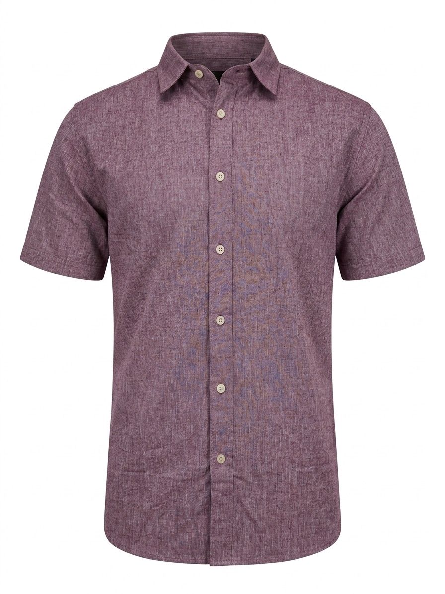 Athletes Collective Sapri Linen Blended SS Shirt, Color: 405 Red Melange, Size: 2X