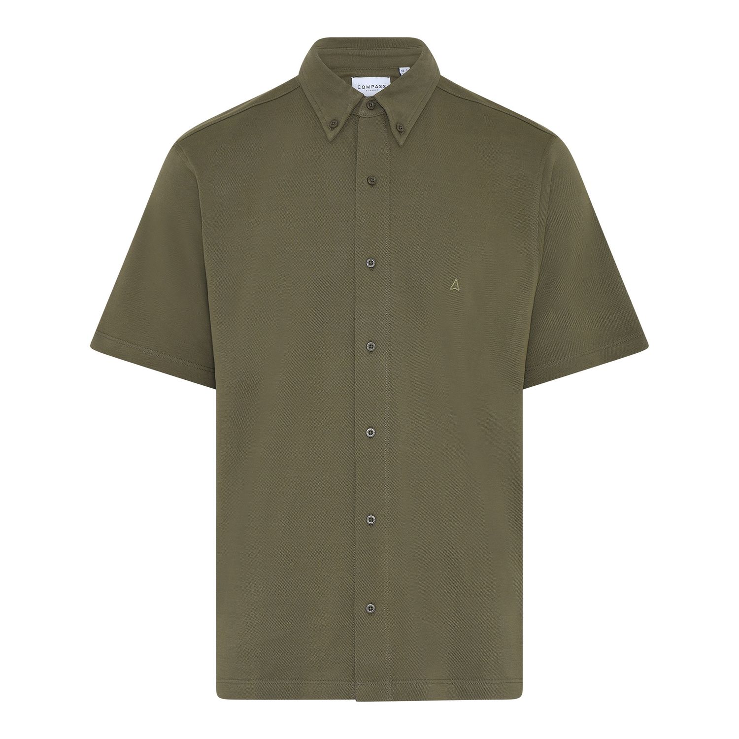 Compass Classic Bologna Pique SS Shirt, Color: 530 Olive, Size: 2X