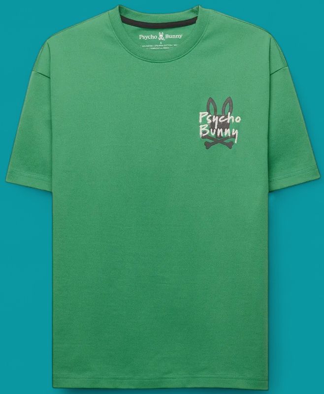 Psycho Bunny Duncan Oversized Embroidered T-Shirt