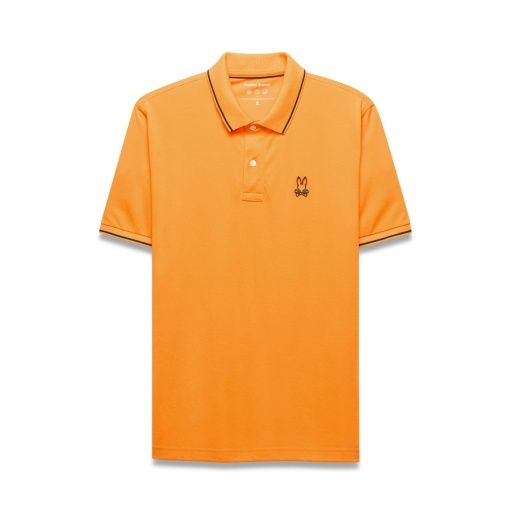 Psycho Bunny BT Joji Performance Polo, Color: Flame Orange, Size: 1X