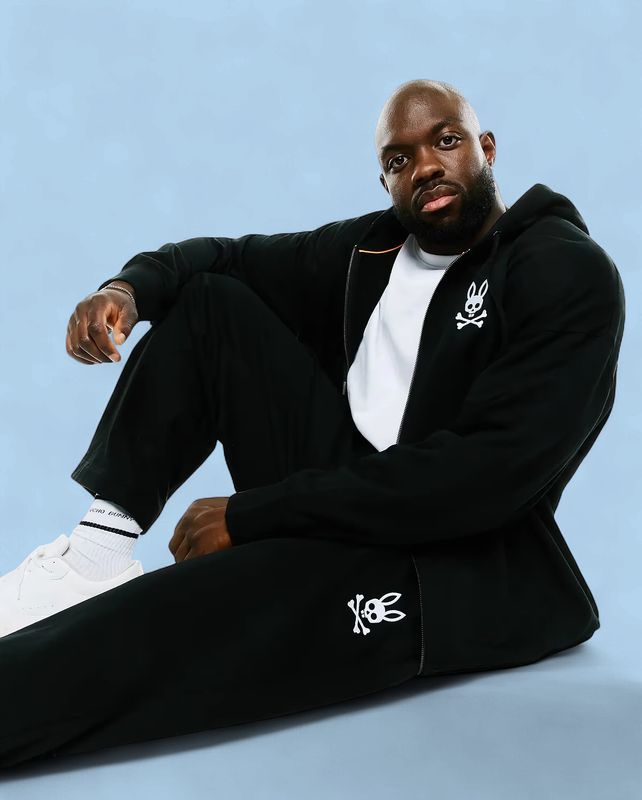 Psycho Bunny Haiden Brushed Fleece Sweatpant-Black