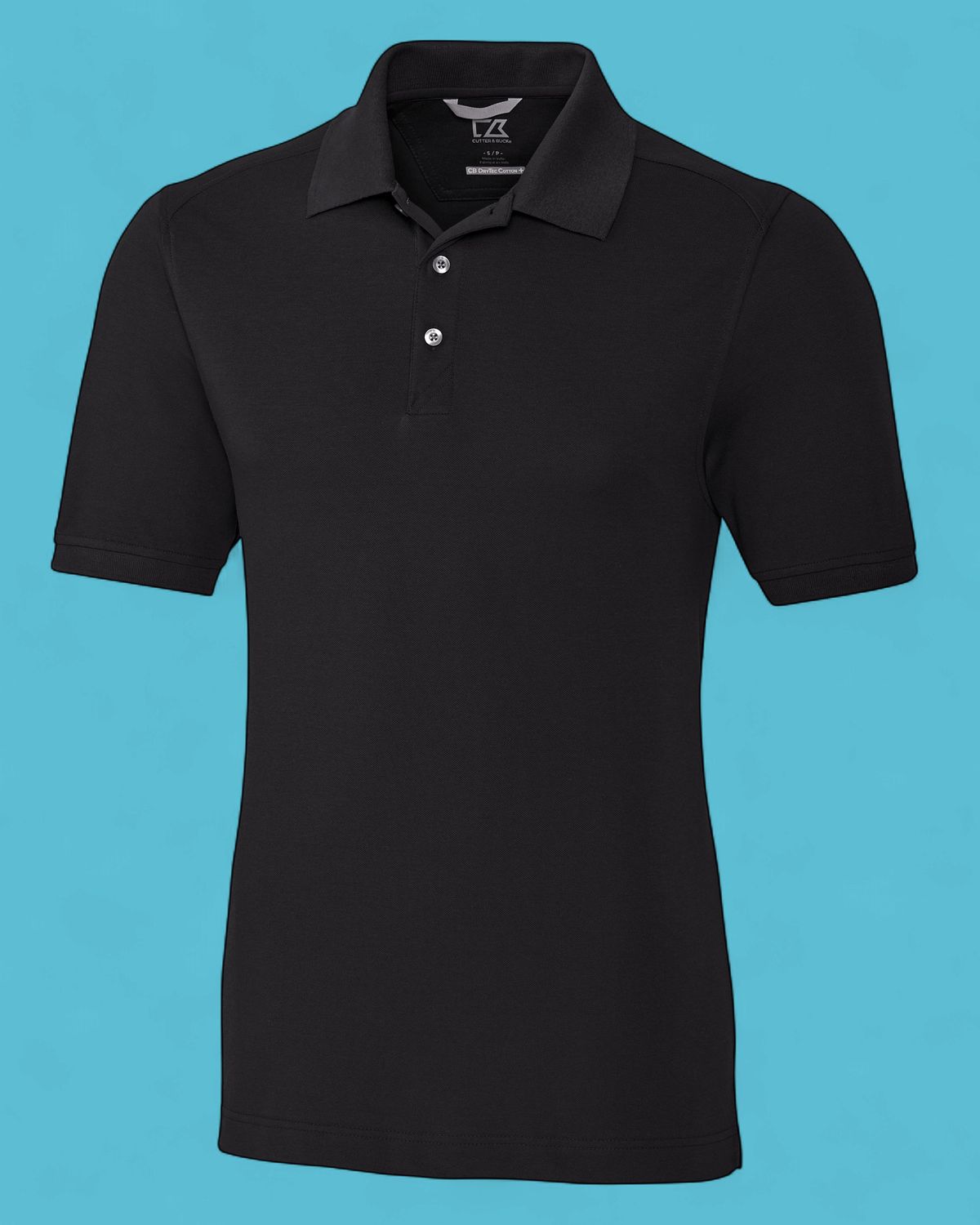 Cutter &amp; Buck Advantage Epic Confidence Tri-Blend Pique B&amp;T Polo BLK, Color: Black, Size: 1X