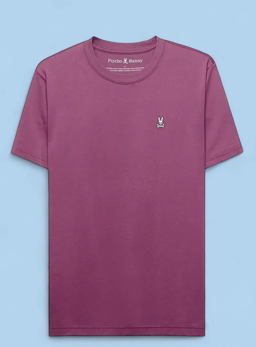 Psycho Bunny Classic Crew Neck Tee Grape Kiss, Color: GRAPE KISS, Size: 1X