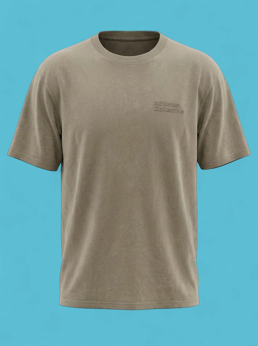 Athletes Collective "The Leisure Heavy Tee", Color: 200 Sand, Size: 1X