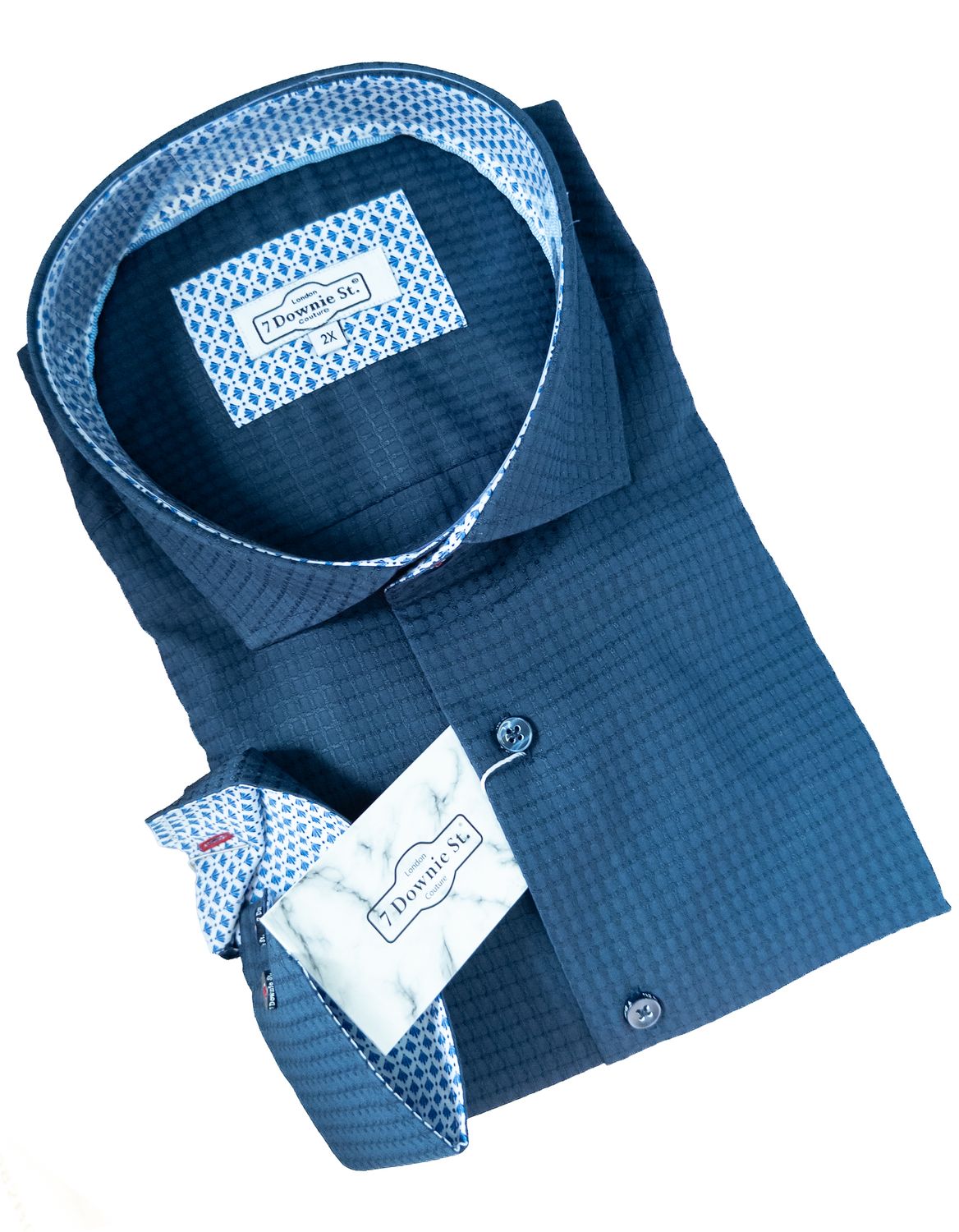 7 Downie St. LTD XXVI Navy Web Grain LS Shirt