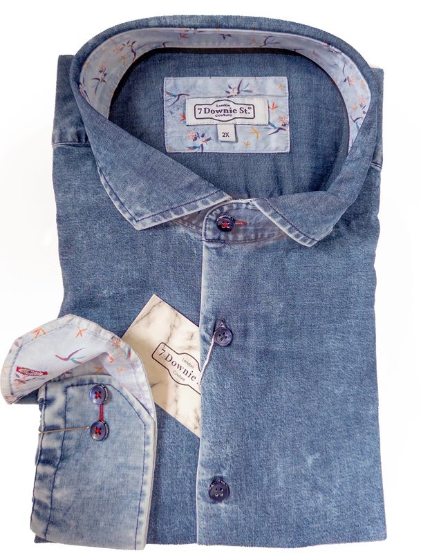 7 Downie St. LTD XXVI Blue Denim LS Shirt