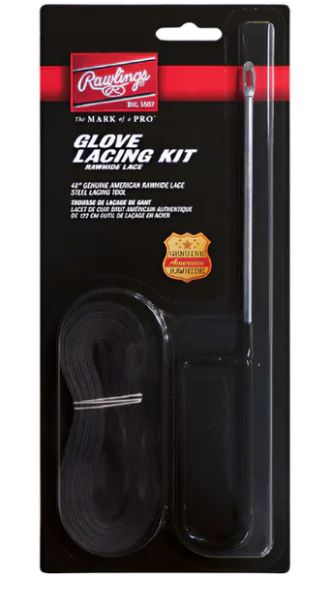 Rawlings Glove Lacing Kit (Rawhide Lace), Colour: Black