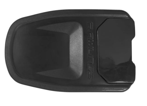RAWLINGS REVERSIBLE JAW GUARD EXTENSION FOR R16/VELO BATTING HELMET - MOLDED/TEXTURED, Colour: Black