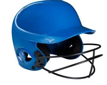 MIZUNO MVP Series Solid Batting Helmet with Fastpitch Softball Mask