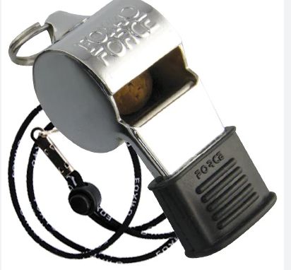 Fox 40 Superforce CMG Metal Whistle with breakway lanyard