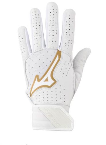 MIZUNO Pro Select Fastpitch Women&#39;s Softball Batting Glove, Colour: White, Size: XS