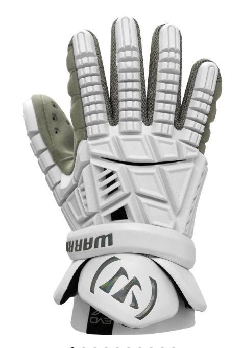 Warrior Evo V Lacrosse Glove, Colour: WHITE, Size: LARGE